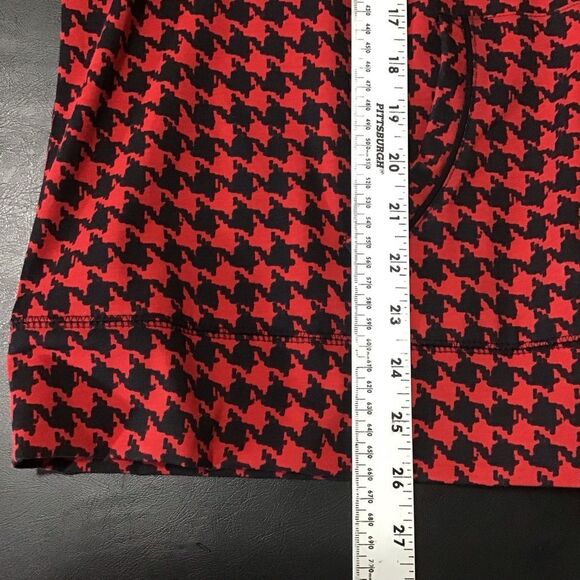 Kim Rogers Full Zip Red Black Houndstooth Jacket 1X - Picture 5 of 8